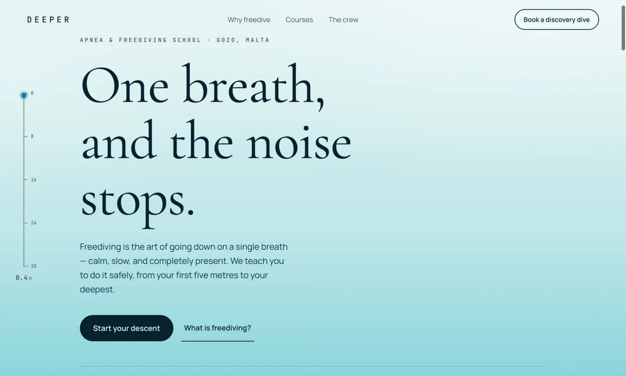 DEEPER — freediving school website